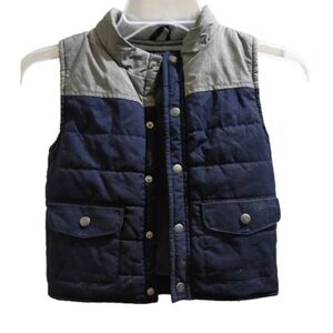 Cherokee Navy and Gray Quilted Vest